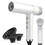 Slopehill Hair Dryer with Unique Brushless Motor | Intelligent Fault Diagnosis | Innovative Microfilter | Oxy Active Technology | Led Display (White)