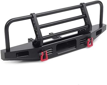 INJORA Adjustable Metal Front Bumper for 1/10 RC Crawler Traxxas TRX4 Defender Axial SCX10 SCX10 II 90046 90047 Black