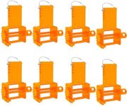 GarveeTech Trailer Stake Pocket Winch, Pack of 8 Heavy Duty Stake Pocket Winch 16200 Lbs Capacity and 5400 Lbs Load Limit for Flatbed Trailer Trucks Winches, Orange