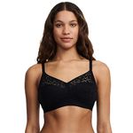 Chantelle Women's Norah Supportive Wirefree Bra, Opaque, Black, 38F