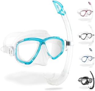 Cressi Perla & Mexico - Combo Set Dive/Snorkeling Mask & Snorkel, Adult Unisex, Transparent/Aquamarine