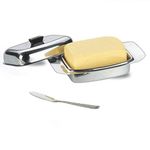 Vinod Steel Butter Dish, 500 Gm (Silver)