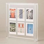 Elil Clear Polaroid Frame for Polaroid Film Fujifilm Instax Film 21.08 x 19.3 Collage Frame Family and Wedding Collage Picture Frames Double Glass Acrylic Floating Frame for Pressed Flowers Art