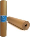 Kraft Brown Wrapping Paper Roll 18" x 1,200" (100 ft) – 100% Recyclable Craft Construction and Packing Paper for Use in Moving, Bulletin Board Backing and Paper Tablecloths