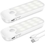 ANOPU Motion Sensor Lights Indoor, 2 Pack USB Rechargeable Stick on Lights with 3 Modes, Wireless Motion Sensor Light with Magnetic Strips for Wardrobes, Stairs, Hallway, Bedroom, Cupboard