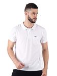 Force NXT Super Combed Cotton Mens Collared Polo Solid T-Shirt White