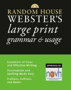 Random House Webster's Large Print Grammar and Usage (Random House Reference)