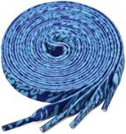 Gradient Rainbow Shoelaces Fashion Colourful British Style Shoestring YJRVFINE Blue Zebra Shoe Laces Shoe Lace String (1 Pair) 47.24 Inches