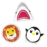 Cold Compress for Kids, Reusable Kids Ice Pack - Fever, First Aid, Boo Boos, Pain Relief, Bruises - Warm Soother for Toddler Headache, Bumps, Injury - 3 Pack for Boys (Shark, Penguin, Lion)