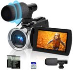 ISHARE Video Camera 4K 48MP Camcorder,Digital Vlogging Camera Recorder 270° Degrees Flip Screen with 2 Batteries and a 32G SD card