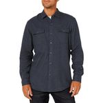 Amazon Essentials Men's Regular-Fit Long-Sleeve Two-Pocket Flannel Shirt, Dark Denim, XL