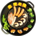 TomYang BBQ Camping Pan - The Original Thai Grill & Hot Pot, Korean BBQ Grill, Mookata Thai Hot Pot