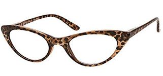 Readers The Brit Cat Eye Reading Glasses Full Frame Readers for Women +2.00 Brown Leopard (1 Microfi