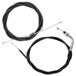 HIAORS 59 inch Clutch Cable Line and 47 inch Gas Throttle Cable for 2 Stroke 49cc 50cc 60cc 80cc Motorized Bicycle Push Bike Parts Black