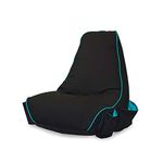 rucomfy Beanbags Rugame Gamer Bean Bag Chair with Pockets - Water Resistant - Soft Indoor for Kids & Teens - 70cm x 80cm x 70cm (Turquoise)