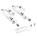 Luckmart 13.5inch 340mm Motorcycle Shock Absorbers Rear Suspension Universal for Honda Suzuki Yamaha Kawasaki ATV Go Kart Quad Dirt Sport Bikes White (A Pair)