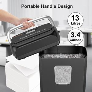 Bonsaii 6-Sheet Cross Cut Paper Shredder – Compact Home Office