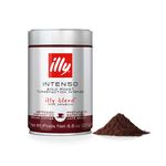 illy Intenso Ground Espresso Coffee, Dark Roast, Intense, Robust and Full Flavored With Notes of Deep Cocoa, 100% Arabica Coffee, No Preservatives, Ground for Espresso Machines, 250g (Pack of 2)