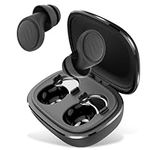 Ear Plugs for Sleep, 35dB Noise Cancelling Hearing Protection Earplugs with Single/Double EarTips, Reusable Silicone Ear Plug, 4 Sizes XS/S/M/L and Carrying Case for Sleep, Travel or Concerts(Black)