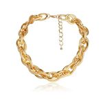 Chunky Gold Necklace Chunky Necklaces for Women Gold Statement Necklace Thick Link Chain Necklace Chunky Choker Necklace Hip Hop Punk Jewelry Gift for Women