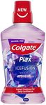 Colgate Plax Ice Fusion Antibacterial Mouthwash, 500mL, Wintermint, Alcohol Free, Bad Breath Control