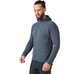 Rab Men's Nexus Hoody Full-Zip Lightweight Fleece Jacket for Trekking & Climbing - Steel - Large