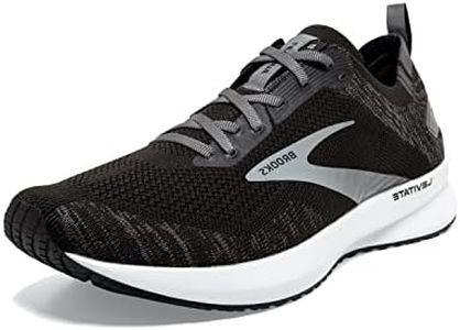 Brooks Men's Ghost 12 Sneaker, Black Blackened Pearl White, 10 US