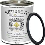 Renaissance Chalk Finish Paint - Snow 1 Pint (16oz) - Chalk Furniture & Cabinet Paint - Non Toxic, Eco-Friendly, Superior Coverage