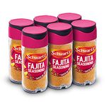 Schwartz Fajita Seasoning 46 G | Jar | Pack of 6 | Taste of Mexico | With Lemon Zest, Chilli, and Paprika | Quick and Easy Flavourful Meal | Perfect for Fajitas, Cheese, Beans & Potatoes