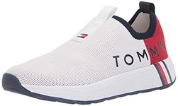 Tommy Hilfiger Women's Aliah Sneaker, White, 7.5