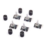 Cylewet 5Pcs KY-040 Rotary Encoder Module with 15×16.5 mm with Knob Cap for Arduino (Pack of 5) CLT1062