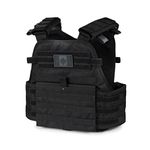 Eagle Sky Tactical Vest Adjustable Size S-XXL Tough Nylon Breathable Liner Airsoft Paintball Tactical Vest For Men (Black)