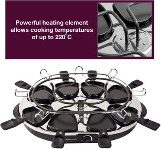 Andrew James Raclette Grill – 8-Pan Tabletop Party Grill