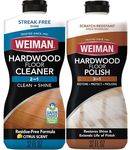 Weiman Hardwood Floor Cleaner and Polish Restorer Combo - 2 Pack - High-Traffic Hardwood Floor, Natural Shine, Removes Scratches, Leaves Protective Layer
