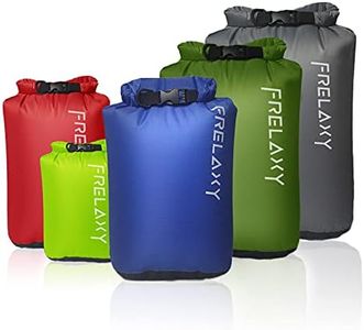 Frelaxy Dry Sack 3-Pack/5-Pack, Ultralight Dry Bag, Outdoor Bags Keep Gear Dry for Hiking, Backpacking, Kayaking, Camping, Swimming, Boating