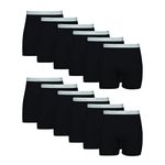 Hanes Mens Underwear Briefs, Cool Dri Moisture-Wicking Cotton No-Ride-up for Men, Multi-Packs Available Boxer, 12 Pack - Black, Large US