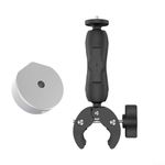 Mount kit for Starlink Mini, Adjustable Round tube clamp with Aluminum alloy adapter Designed for use with the pipe adapter, nternet Satellite Mounting Kit, suitable for RV ladders, roofs, and poles