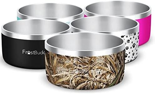 Frost Buddy® Stainless Steel Insulated Dog Bowl, Non-Slip Bottom, Holds 8 Cups of Water or Food, for Dogs or Cats (100 Oz, Realtree Max-5 Camo)