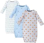 Luvable Friends Unisex Baby Cotton Gowns, Wild Free, 0-6 Months US
