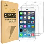 Mr.Shield Screen Protector For iPhone 6 / iPhone 6S / iPhone 7 / iPhone 8 [Tempered Glass] [9H Hardness] [3-Pack] Screen Protector