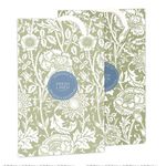 The Master Herbalist Fragrant FRESH LINEN Scented Wardrobe Freshener Sachets in a WILLIAM MORRIS Design in SAGE GREEN | Pack of 2