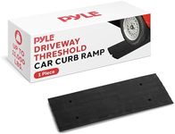 Pyle Car Driveway Curbside Bridge Ramp - Heavy Duty Rubber Threshold Curb Ramp, Used for Loading Dock, Garage, Sidewalk, Truck, Scooter, Bike, Motorcycle, Wheelchair Mobility, Other Vehicle - Pyle