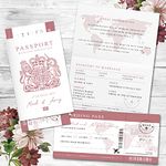 Wedding Passport Invitations RSVP Boarding Pass & Envelopes