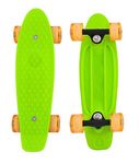 Cyboard 17inchX5inch Mini Skateboard, Mini Cruiser Board with High Bounce PU Wheel (Green) …