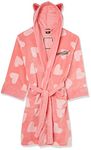 Groovy Uk DC Comics Harley Quinn Cosy Hearts Bathrobe with Ears, One Size, Pink