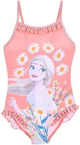 Frozen Niñas Traje De Baño Una Pieza (Rosa,8 años)
