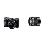 Sony Alpha A6400 Mirrorless Camera E Mount Compatible with 16-50mm Lens- Ilce-6400L/B with Sony SEL50F18/B 16-75mm Interchangeable Lens