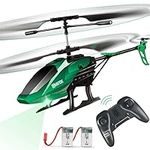 VATOS Remote Control Helicopter for Kids,RC Helicopter Altitude Hold Hobby,2.4GHz radio controlled Helicopter with Gyro & LED Light 3.5 Channel Indoor Toy,One-Key Take-Off, Gift Adults, Green