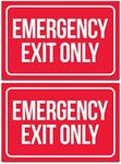 Emergency Exit Only Sticker Signs (