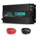 TAGEEBLU 1500W 12V to 240V power inverter, Car Voltage Converter Transformer with 3-Pin Sockets Ports，2 USB,1 TYPE-C for Charging Phones, Laptop, Tablets, GPS Units, Camping Equipment